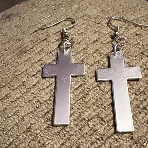 Silver Cross EarringsNew